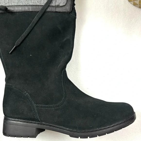 NWOT Clarks Black Lamb Wool Merrian Noble Wide Calf Knee High Riding Boot (9W) - Picture 4 of 15